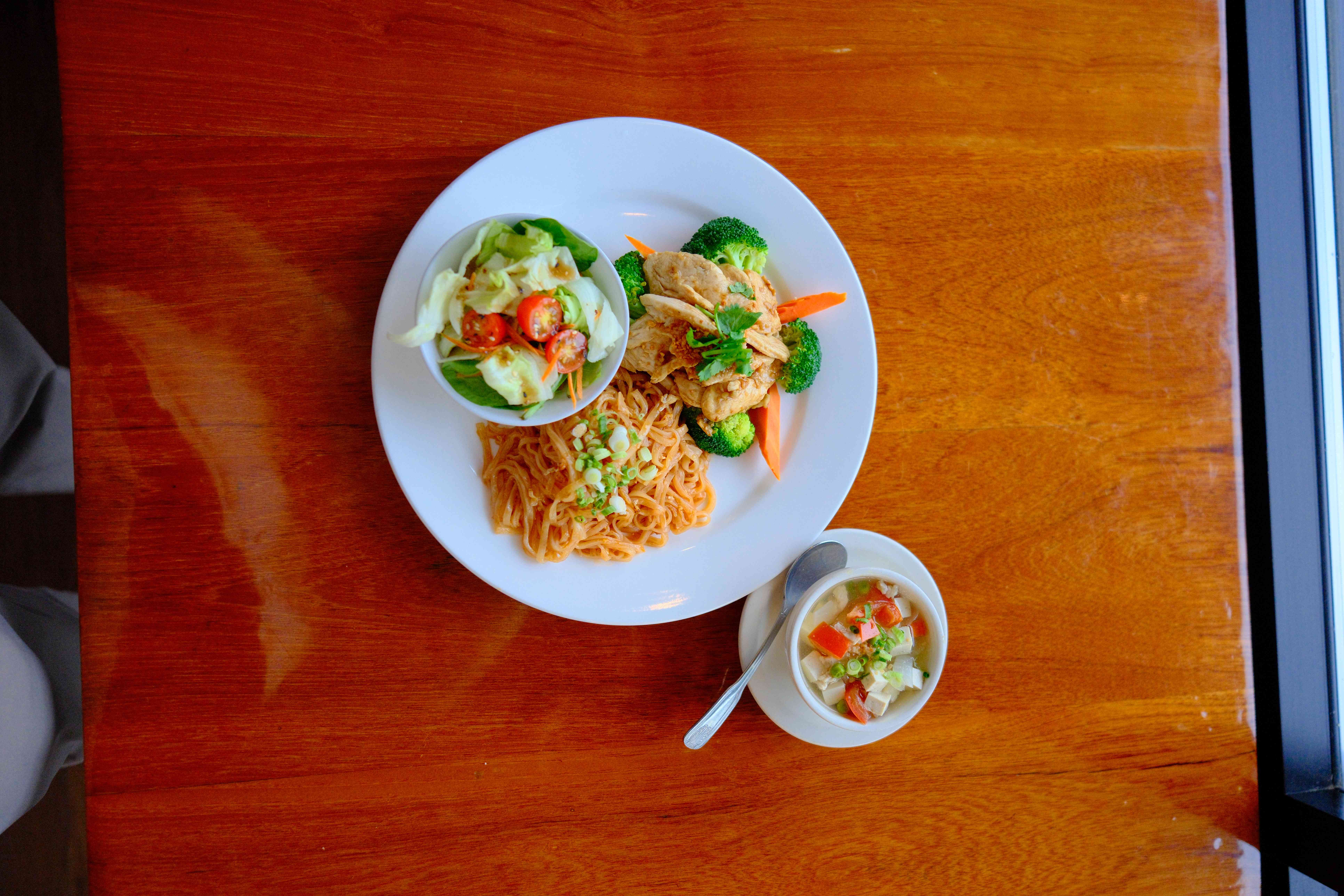 Colorful Thai curry and jasmine rice — Woodinville Thai takeout