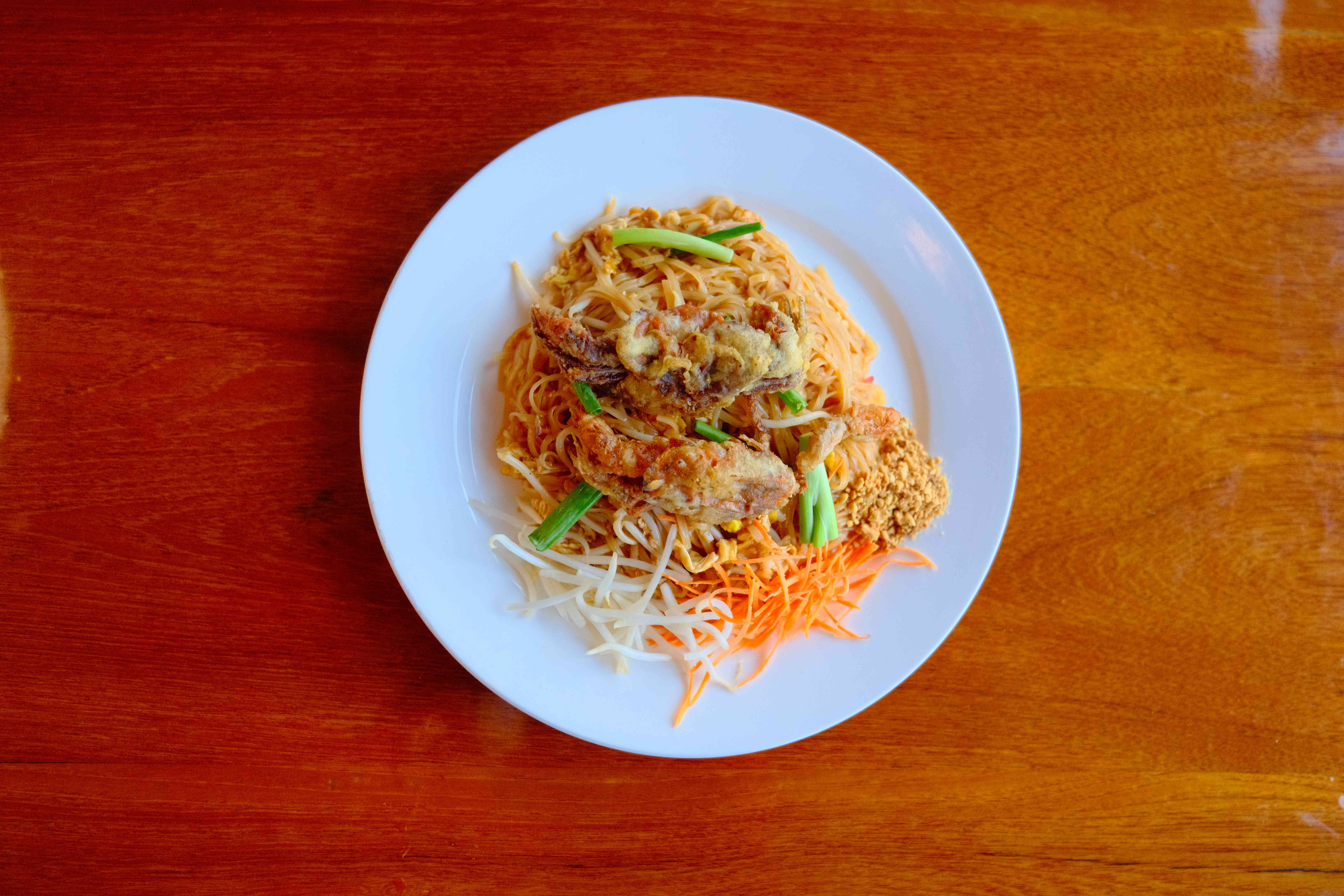 Thai catering trays ready for a Woodinville winery event